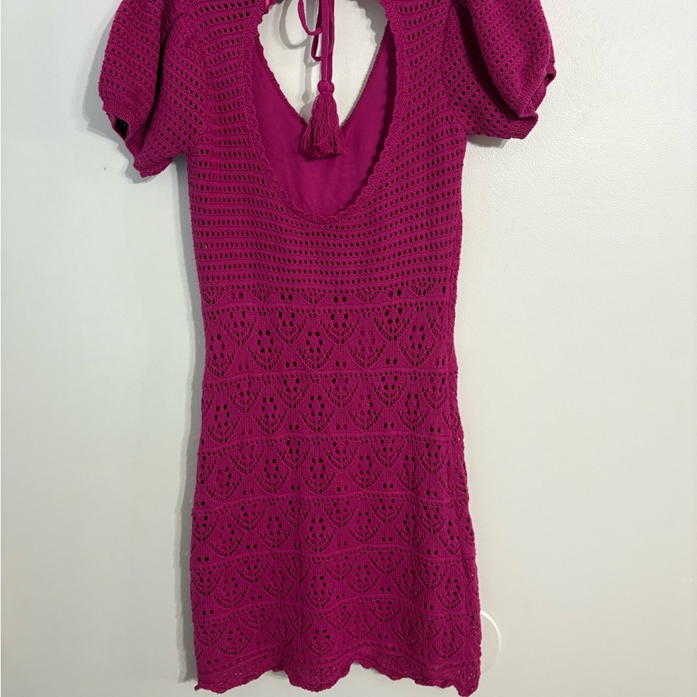 Freshman Fuchsia Knit Dress Size Small NWOT - Picture 2 of 6